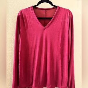 HALARA Long Sleeve Relaxed Twist, Split-Back Tunic Top